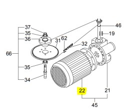 Двигатель FIMAR SL3309 для тестомеса 12-18SN 400V/3Ph/50Hz