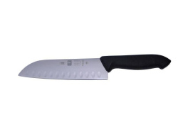 Нож шеф японский Icel HoReCa черный с бороздками 180/310 мм.