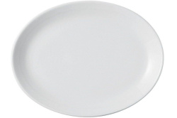 Тарелка овальная без рима 36 см, белый, Soley Porland