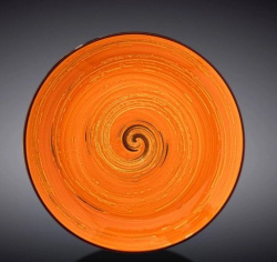 Тарелка Wilmax Spiral оранжевая D 230 мм