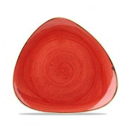 Тарелка мелкая треугольная CHURCHILL Stonecast d 192 мм, без борта, цвет Berry Red SBRSTR71