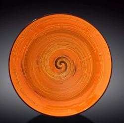Тарелка Wilmax Spiral оранжевая 350 мл, D 255 мм