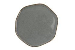 Тарелка с волнообразным краем 21см Dark Gray