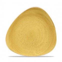 Тарелка мелкая треугольная 26,5 см, без борта, Stonecast, цвет Mustard Seed Yellow