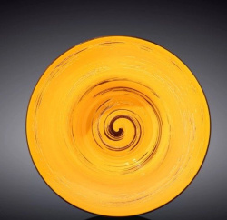 Тарелка Wilmax Spiral желтая 800 мл, D 200 мм