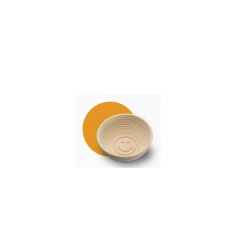 Форма для расстойки хлеба Trgopek из ротанга, круглая с гравировкой, Ø180х80 мм