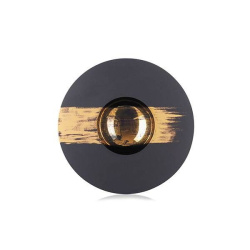 Тарелка REVOL 300мл, d303 мм черно-золотая с широким краем
