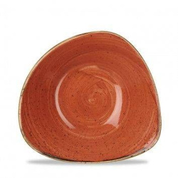 Салатник треугольный CHURCHILL Stonecast 0,37 л d 185 мм, без борта цвет Spiced Orange SSOSTRB71
