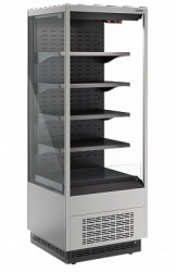 Холодильная горка гастрономическая Carboma FC20-07 VM 0,7-2 (версия 2.0) ночная шторка (9006-9005)