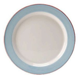 Тарелка Steelite Rio Blue бело-синяя D 200 мм. H 15 мм.
