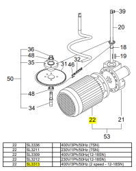 Двигатель 2-х скор. FIMAR SL3313 для 12CN/12-18SN DN30B2/4-14