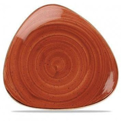 Тарелка мелкая треугольная CHURCHILL 31,1 см, без борта, Stonecast, цвет Spiced Orange SSOSTR121