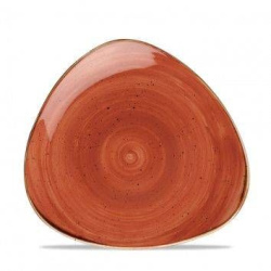 Тарелка мелкая треугольная CHURCHILL Stonecast d 192мм, без борта, цвет Orange SSOSTR71