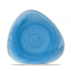 Тарелка мелкая треугольная CHURCHILL Stonecast d 192мм, без борта, цвет Cornflower Blue SCFSTR71