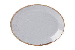 Тарелка 24 см овальная серый Porland