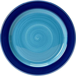 Тарелка Steelite Freedom Blue бело-голубая D 230 мм.