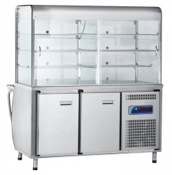 Прилавок-витрина холодильный Abat ПВВ(Н)-70М-С-ОК с охлаждаемой камерой