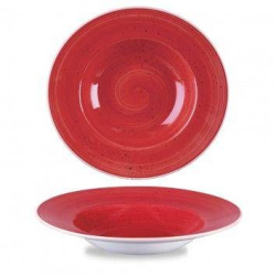 Тарелка для пасты 28 см 0,47 л, с широким бортом, Stonecast, цвет Berry Red