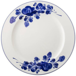 Тарелка мелкая с декором LILIEN Indigo D28см белый, синий