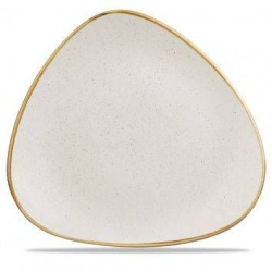 Тарелка мелкая треугольная 31,1 см, без борта, Stonecast, цвет Barley White Speckle