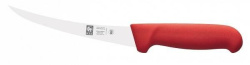 Нож обвалочный Icel Poly изогнутый (узкое жесткое лезвие) красный 150/290 мм.