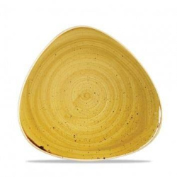Тарелка мелкая треугольная CHURCHILL Stonecast d 192 мм, без борта, цвет Mustard Seed Yellow SMSSTR71