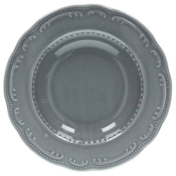 Тарелка Tognana В. Виена Шарм 300мл, d230 мм, h35 мм фарфор серый
