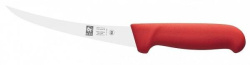 Нож обвалочный Icel Poly изогнутый (узкое гибкое лезвие) красный 150/290 мм.