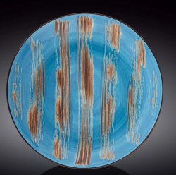 Тарелка Wilmax Scratch голубая 500 мл, D 285 мм