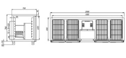 Стол холодильный Carboma T70 M4-1-G (4GNG/NT) без борта 9006-1 корпус серый