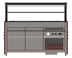 Прилавок холодильный Refettorio RС13AS Case 1505x700x1290(830) h=20мм