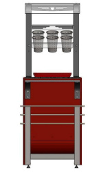 Прилавок диспенсер для столовых приборов нейтральный Refettorio RD10АS Case 505х700х1505(830)мм