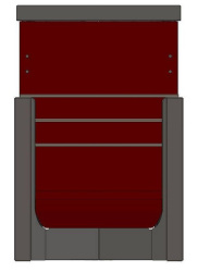 Прилавок нейтральный угловой 45 внешний Refettorio RU10A45 Case 540х650х860