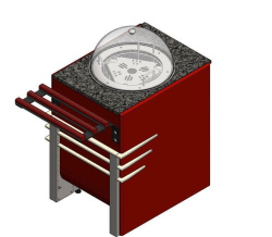 Прилавок диспенсер для тарелок тепловой Refettorio RD20АS Case 505х700х830мм