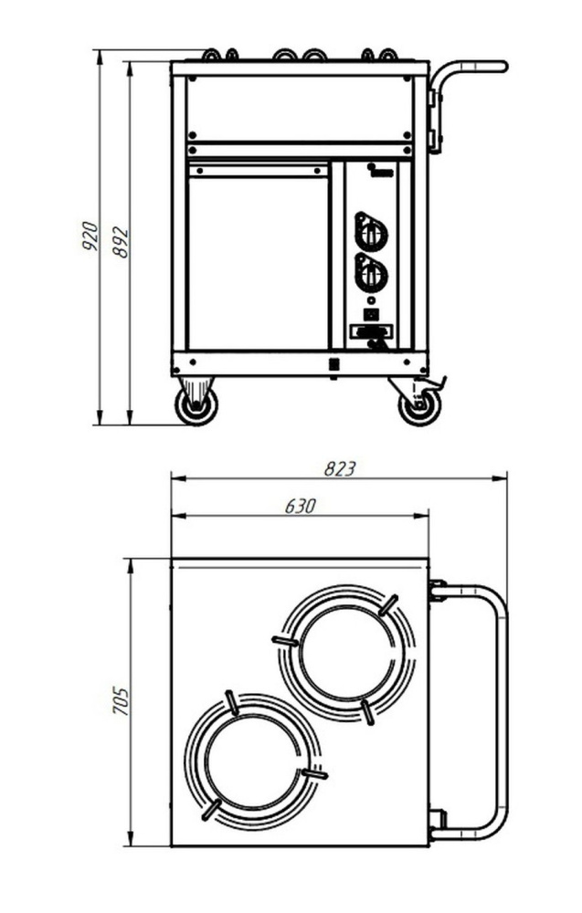 Прилавок Abat ПТЭ-70КМ(П)-80 для подогрева тарелок кашир. – фото 3 в каталоге Казани