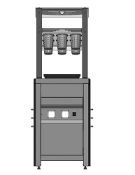 Прилавок диспенсер для столовых приборов нейтральный Refettorio RD10А Case 505х700х1535(860)мм