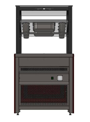 Прилавок диспенсер для подносов и столовых приборов нейтральный Refettorio RD30М Case 805x700x1535(860)мм
